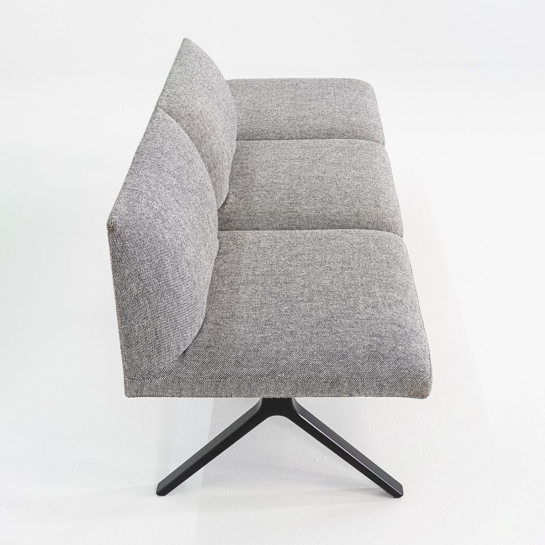 2020s Ichiro Iwasaki for Arper Three Seat Kiik Bench with Back in Grey Fabric