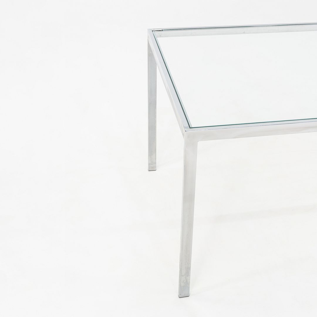 1970s Steel and Glass Dining Table Attributed to Jacob Epstein for Cumberland