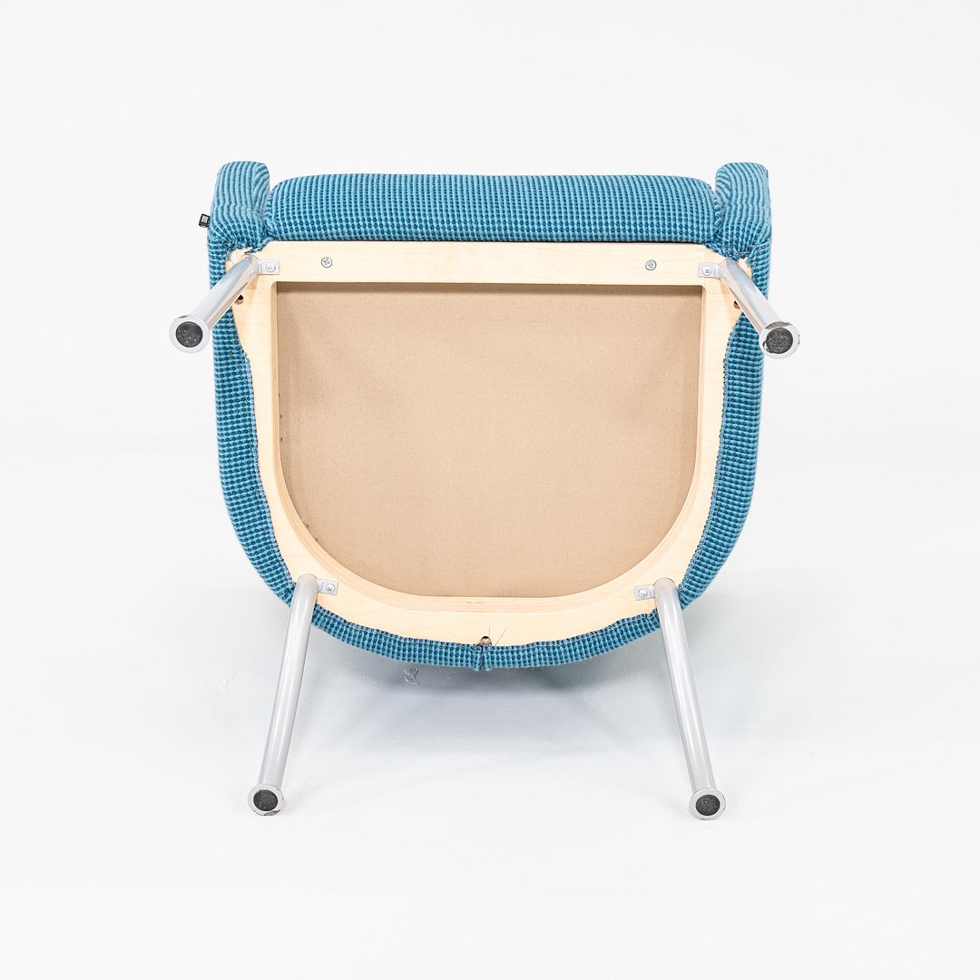 2000s Sofia Dahlen for Swedese Solino Lounge Chair Upholstered in Blue Fabric