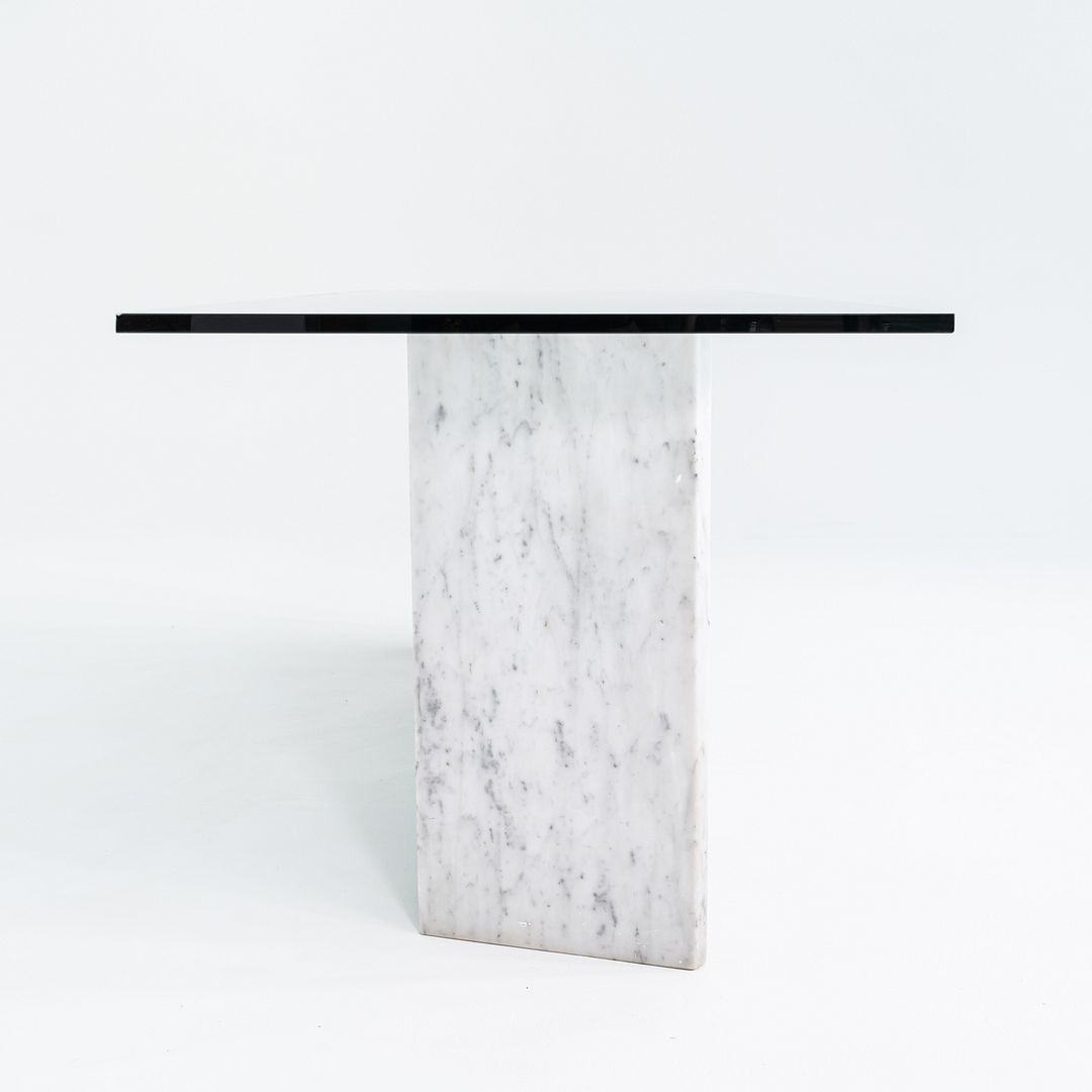 1992 Massimo and Lella Vignelli for Casigliani White Marble Dining Table 33"x91"
