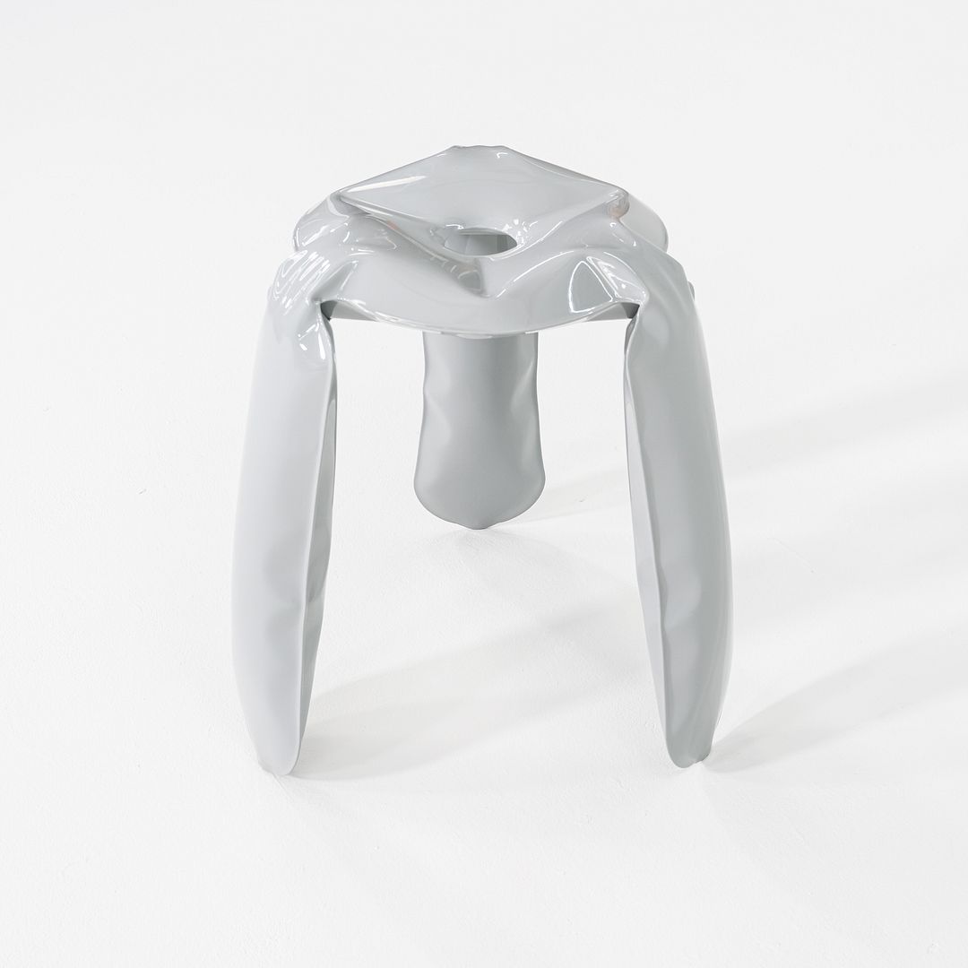 2020s Oskar Zieta for Zieta Plopp Low Stool Steel w/ Grey Finish 9x Available