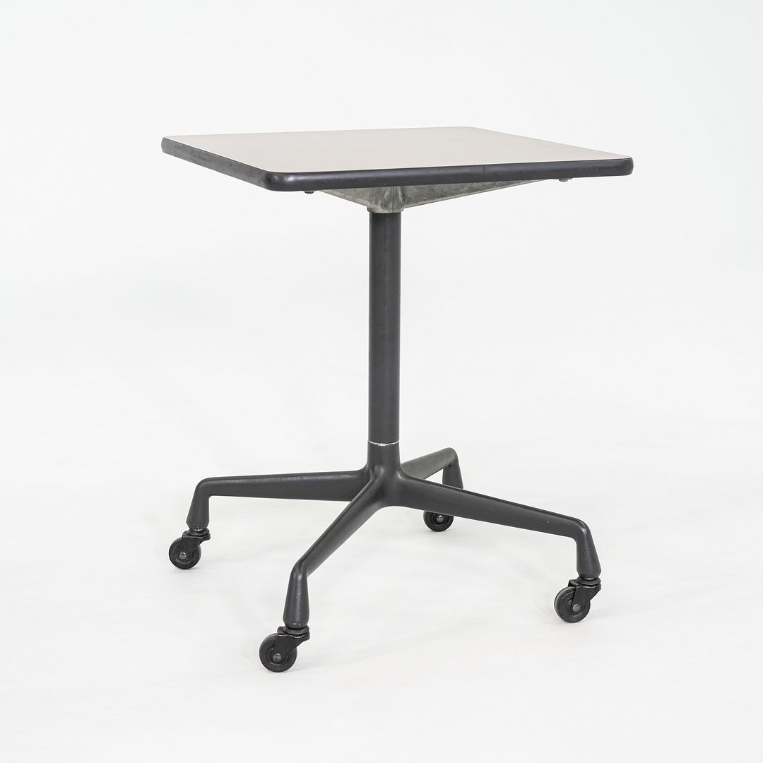 1980s Herman Miller Eames Rolling Side Table on Universal Base with Laminate 20"