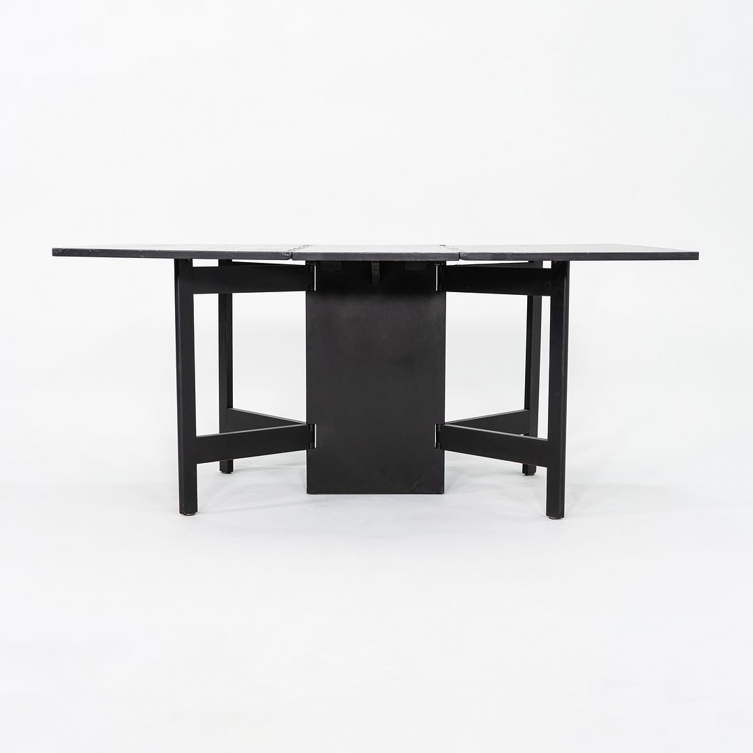 C. 1954 George Nelson Herman Miller Gate Leg Dining Table Ebonized, Model 4656