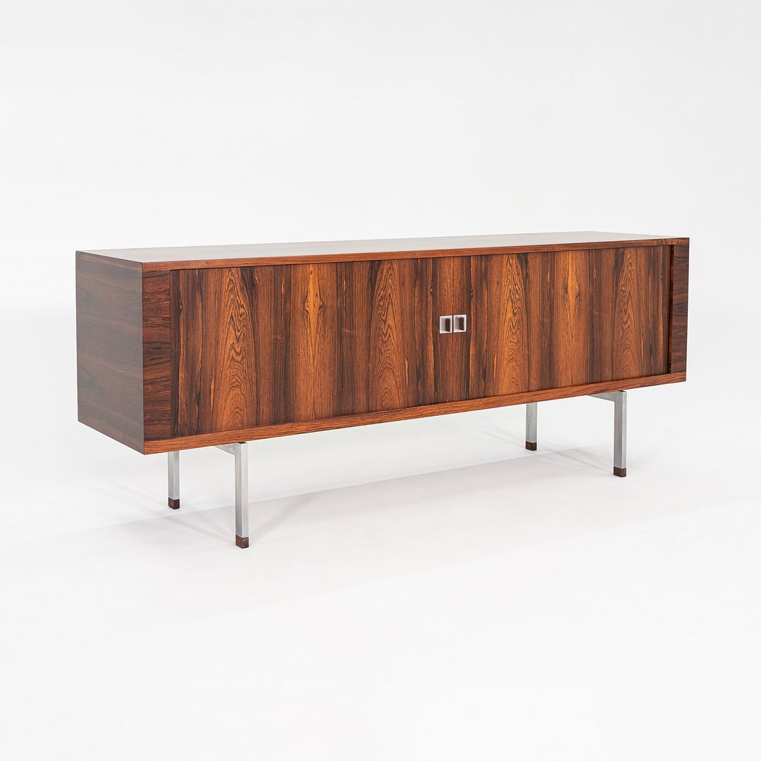 1960s Hans Wegner for RY Mobler President Tambour Credenza Rosewood, Refinished