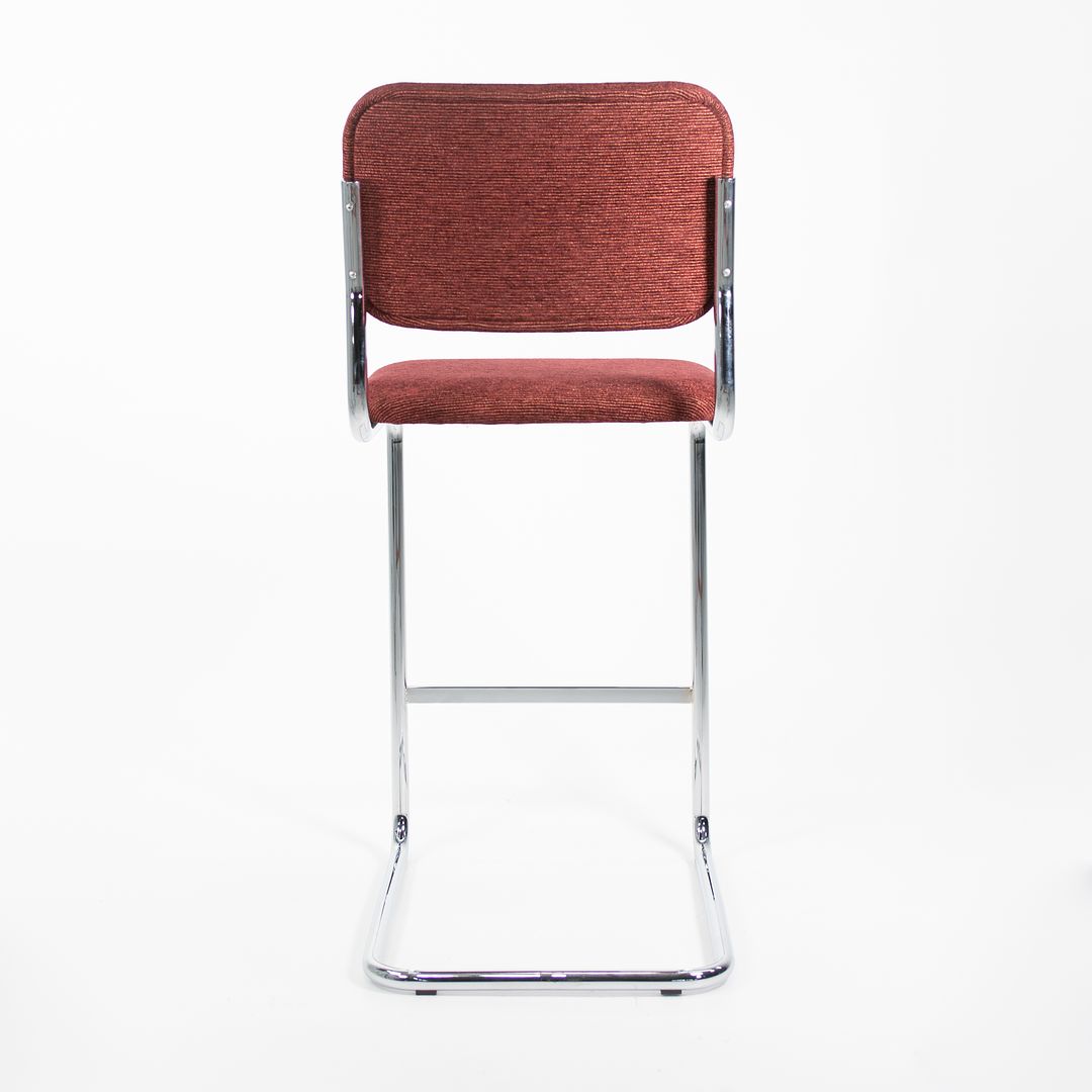 2021 Knoll Cesca Bar Stool with Upholstered Seat and Back, Model 51CH by Marcel Breuer