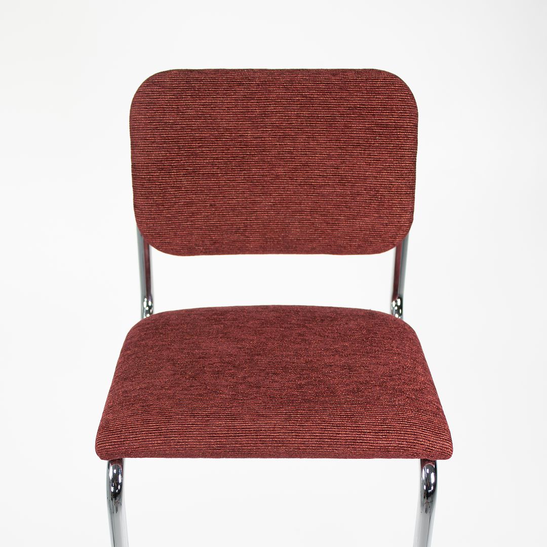 2021 Knoll Cesca Bar Stool with Upholstered Seat and Back, Model 51CH by Marcel Breuer