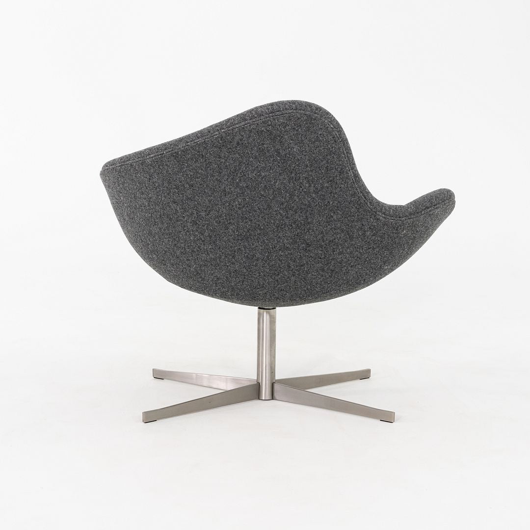 2020s Pair of Flemming Busk for Hightower K2 Swivel Lounge Chairs in Grey Fabric