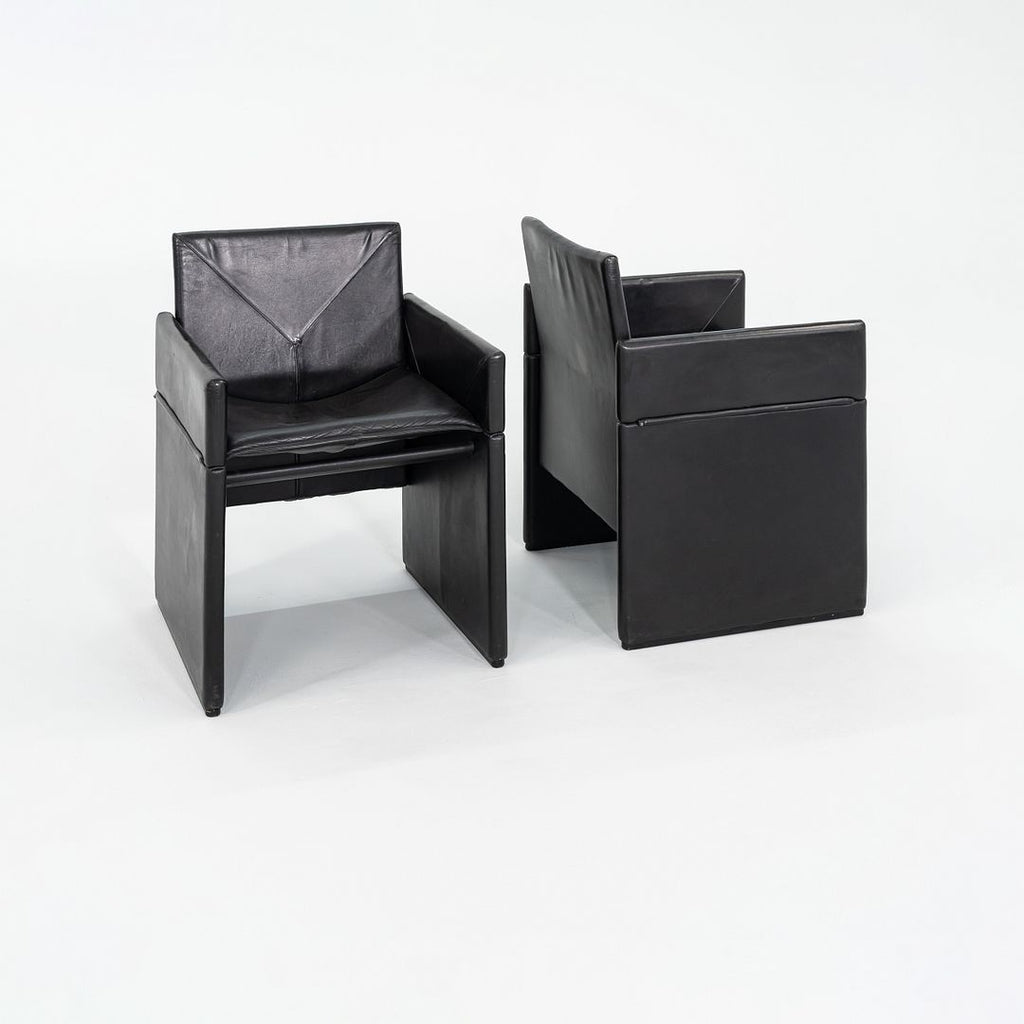 1980s Pair of Guido Faleschini for i4 Mariani Pace Collection Dining Arm Chairs