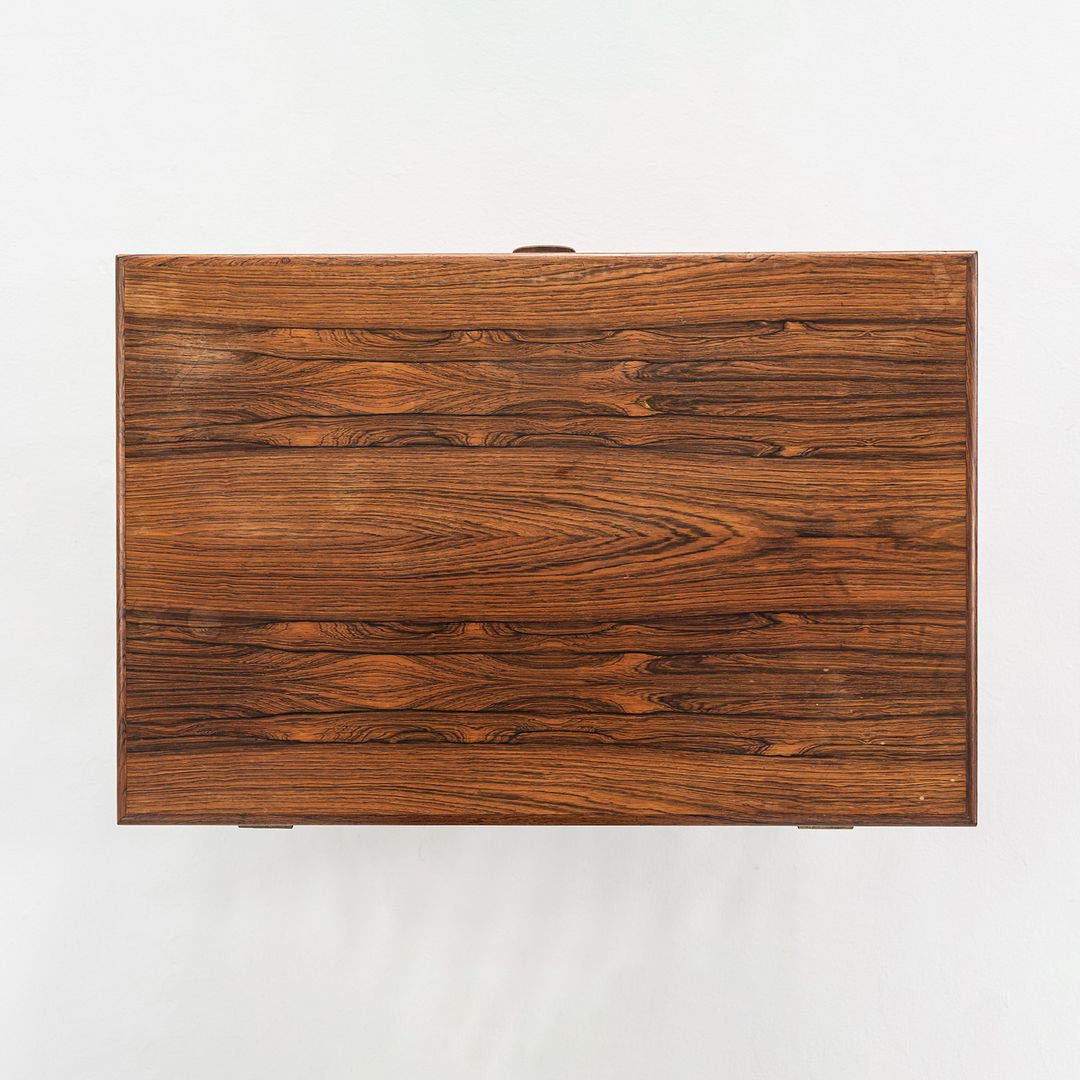 1960s Ejvind Johansson for FDB Mobler Rosewood & Beech Sewing Table Cart 16x24"