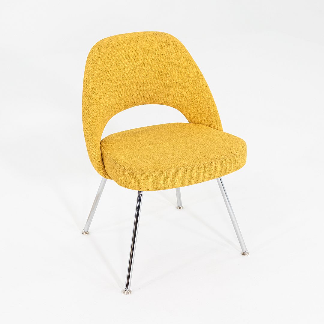 2021 Eero Saarinen for Knoll Armless Executive Dining Chair in Yellow 13x Avail