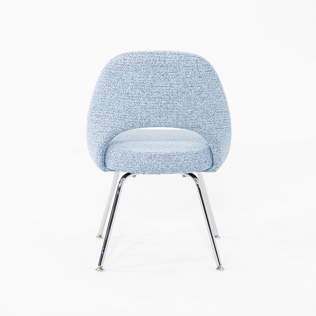 2021 Eero Saarinen for Knoll Executive Side / Dining Chair with Blue Upholstery