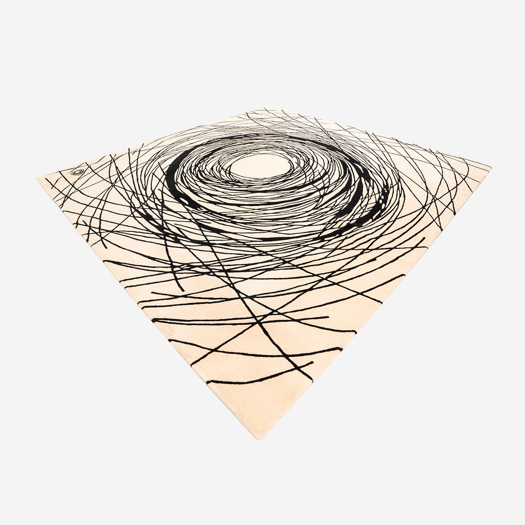 2000s DellaRobbia Studio DR Nest Wool Area Rug 12x12 feet in Warm Wood Tones