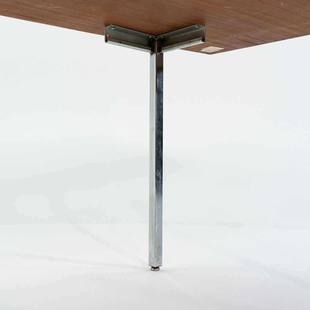 1970s 12.5ft John Widdicomb Conference Table in Walnut with Chromed Steel Legs