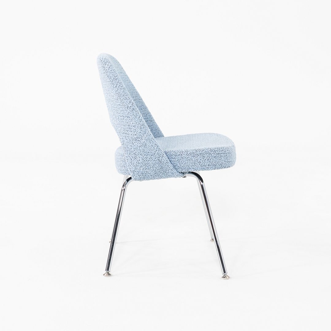 2021 Eero Saarinen for Knoll Executive Side / Dining Chair with Blue Upholstery