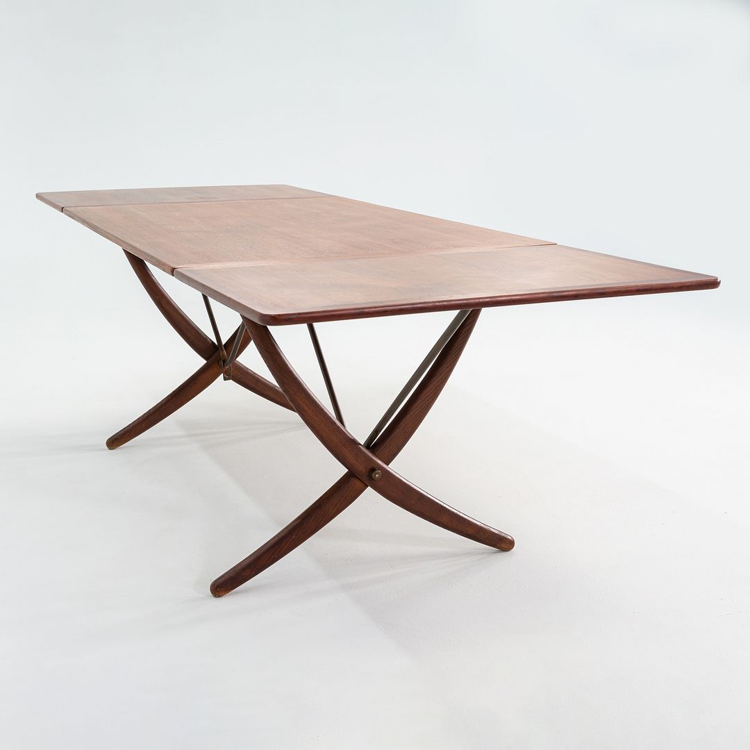1960s Hans Wegner for Andreas Tuck AT-304 Teak Dining Table w/ Drop-Leaf Ext