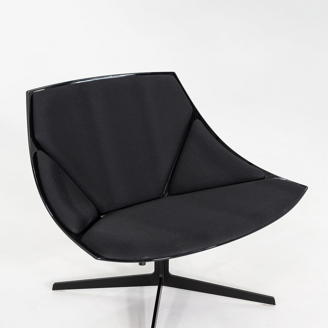 2016 Jehs and Laub for Fritz Hansen Space Lounge Chair in Black Fabric and Frame