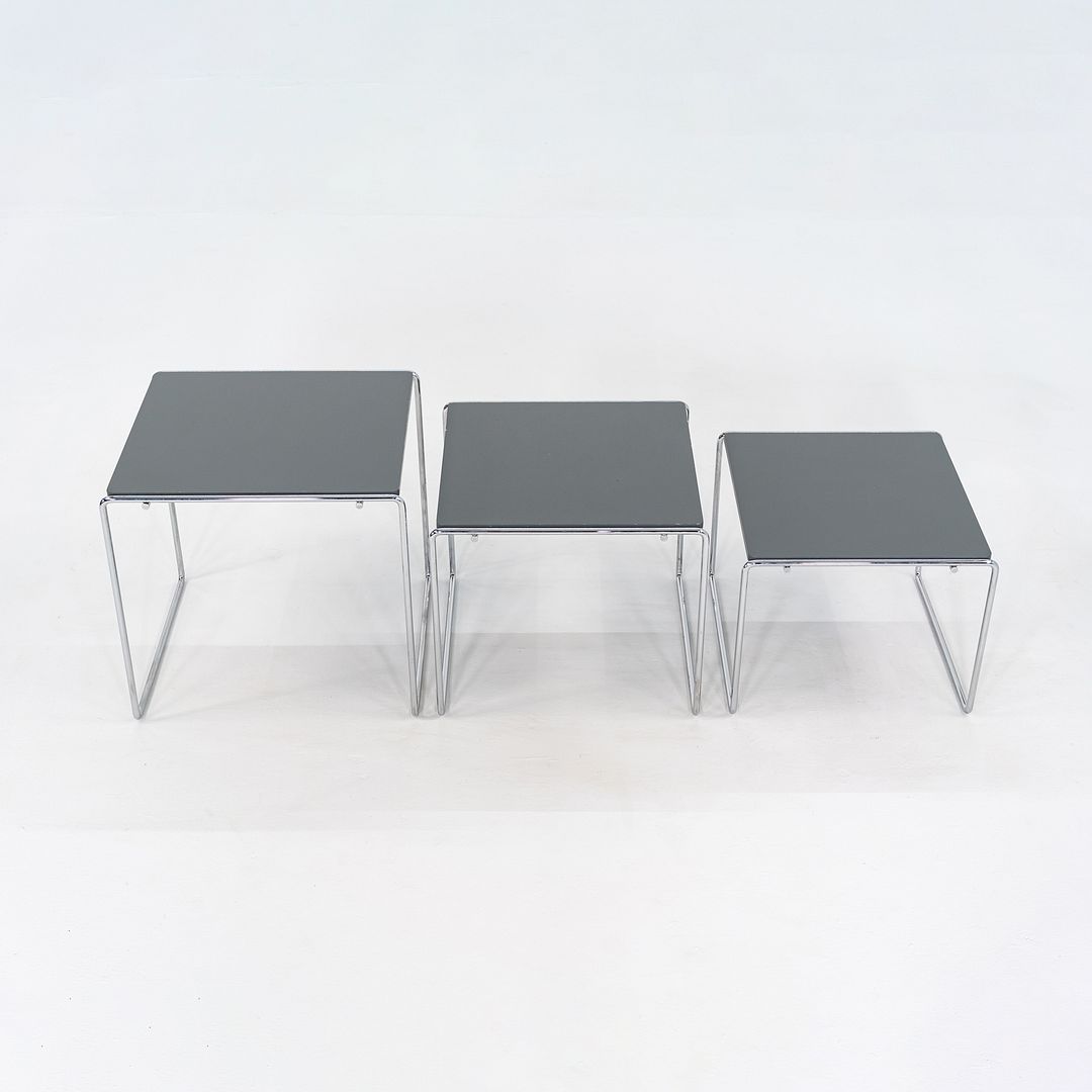 1980s Trio of 'Marcel T' Nesting Tables by Kazuhide Takahama for Cassina in Grey