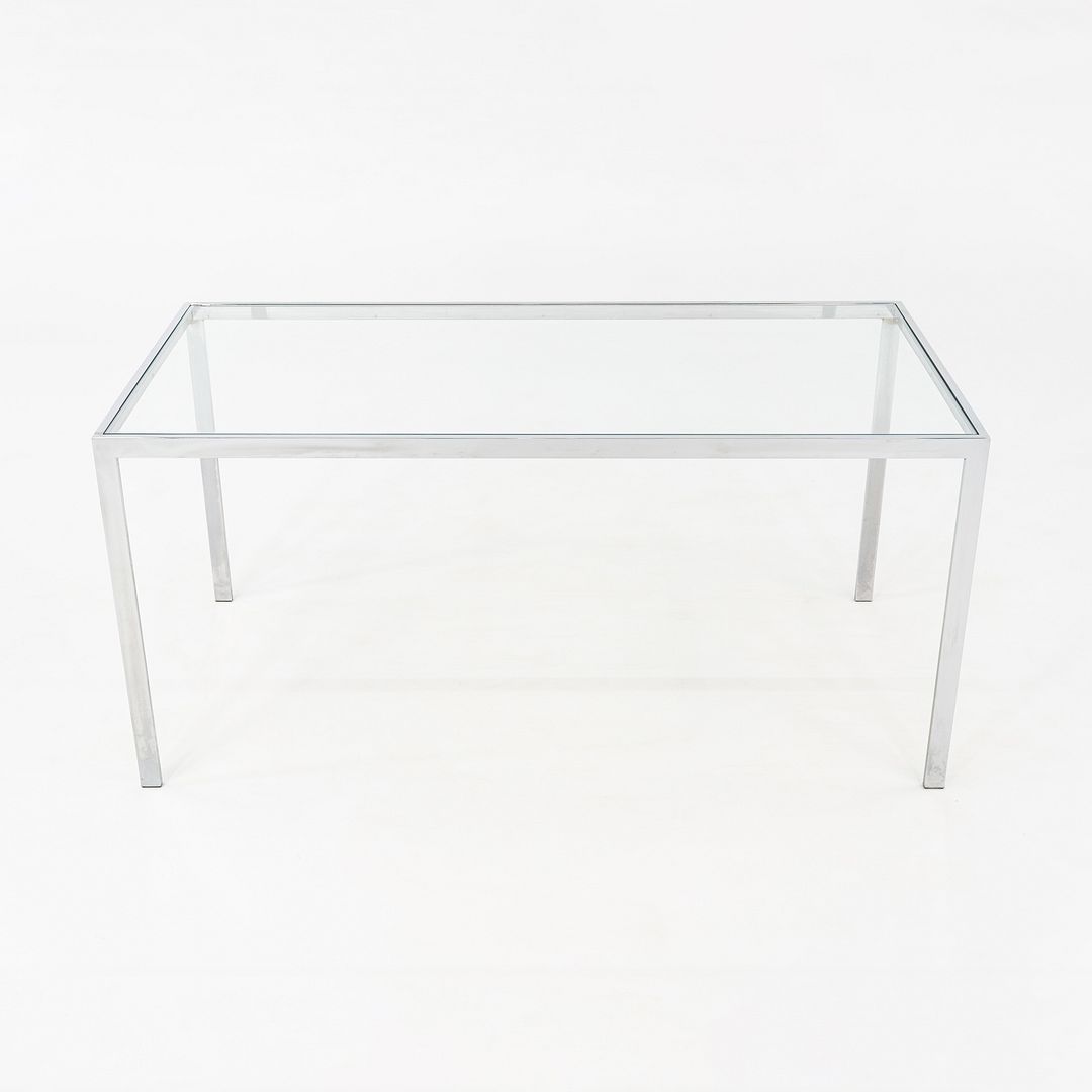 1970s Steel and Glass Dining Table Attributed to Jacob Epstein for Cumberland