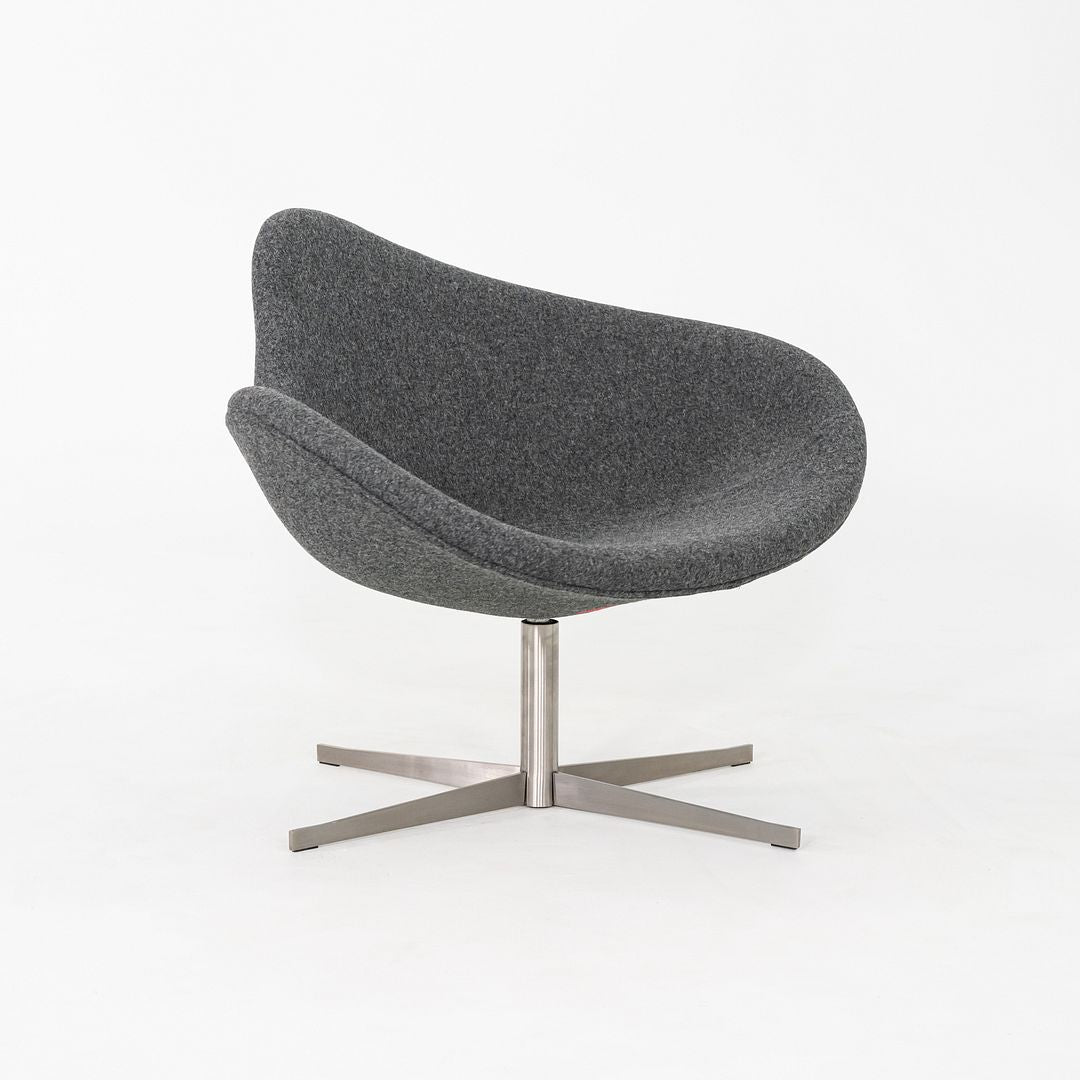 2020s Pair of Flemming Busk for Hightower K2 Swivel Lounge Chairs in Grey Fabric