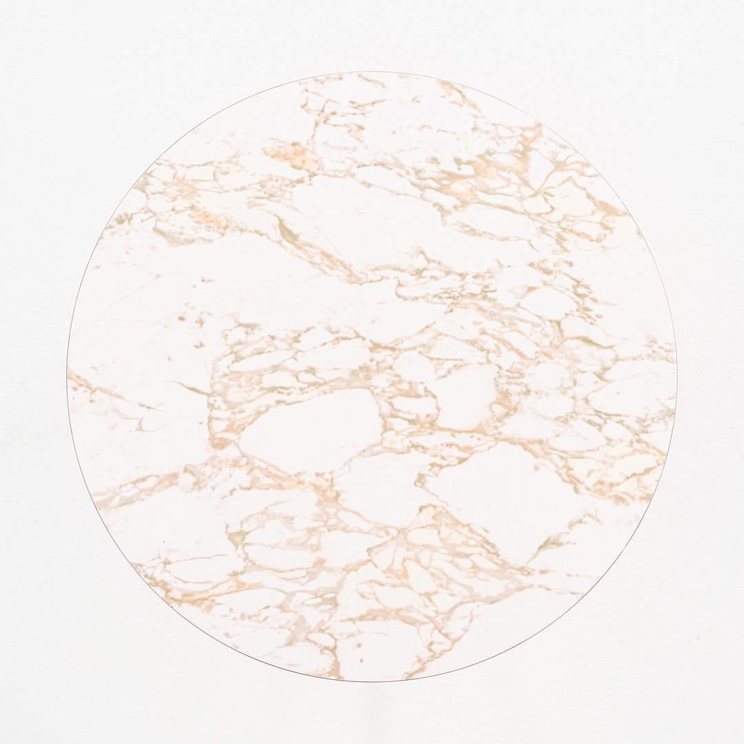 1960s Eero Saarinen for Knoll Pedestal Tulip Side Table w/ Faux Marble Laminate