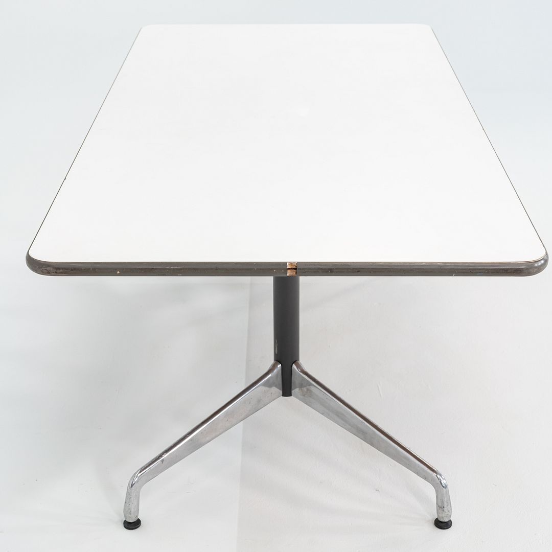 1960s Herman Miller Eames Segmented Dining Table / Conference Table in White