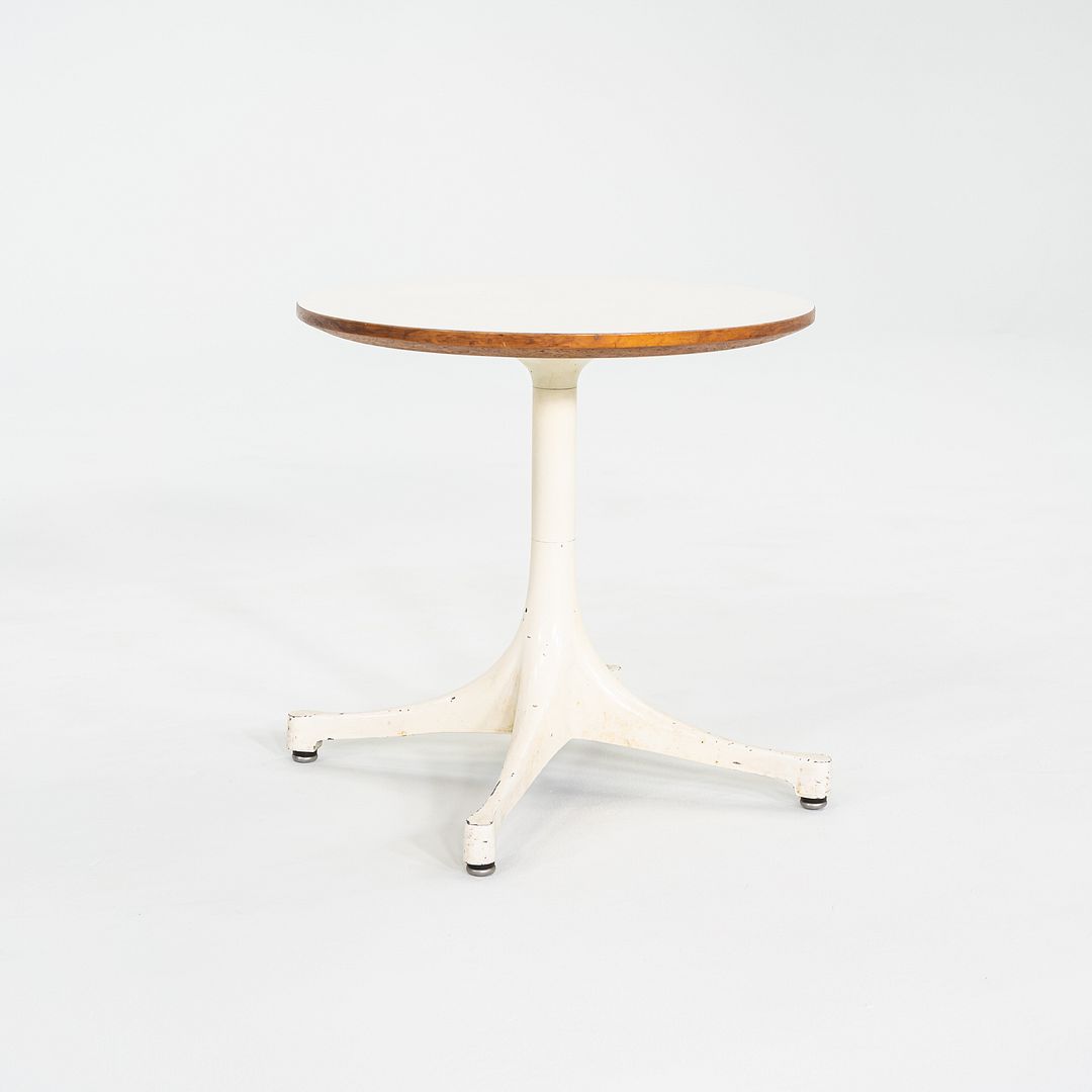 SOLD C. 1958 Pair of George Nelson Pedestal Side Tables for Herman Miller w/ Laminate