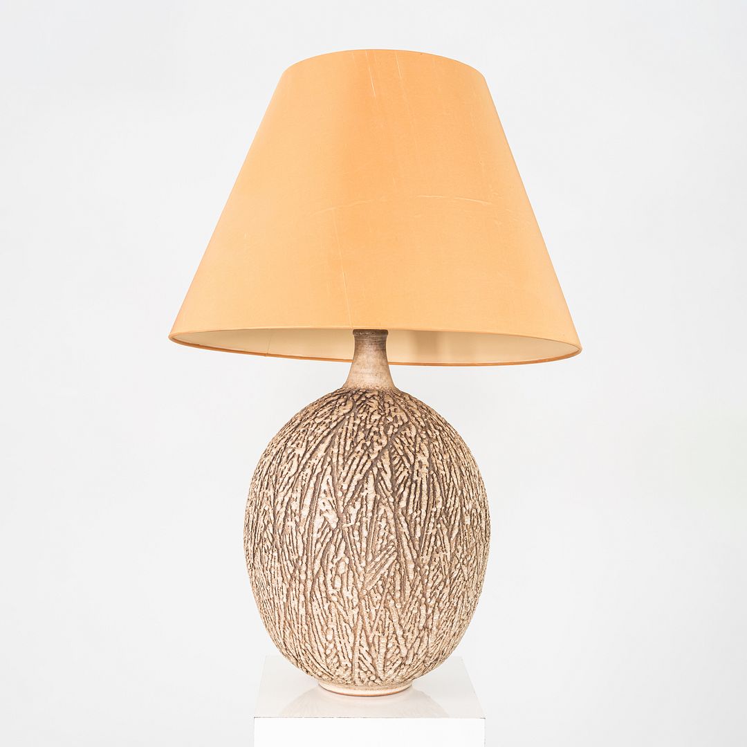 1950s Sgraffito Hand-Thrown Pottery Table Lamps by Lee Rosen for Design-Technics