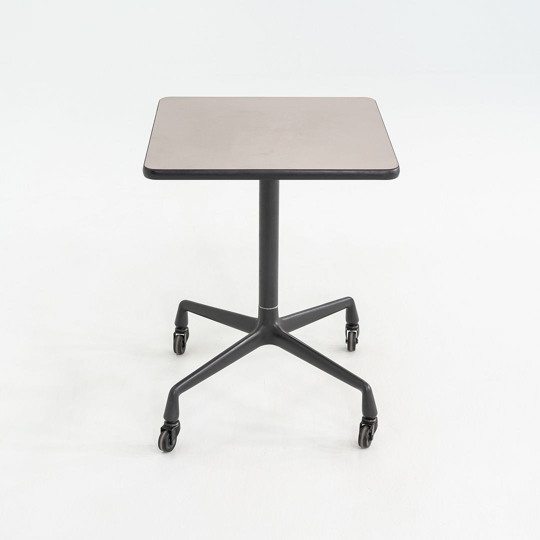 1980s Herman Miller Eames Rolling Side Table on Universal Base with Laminate 20"