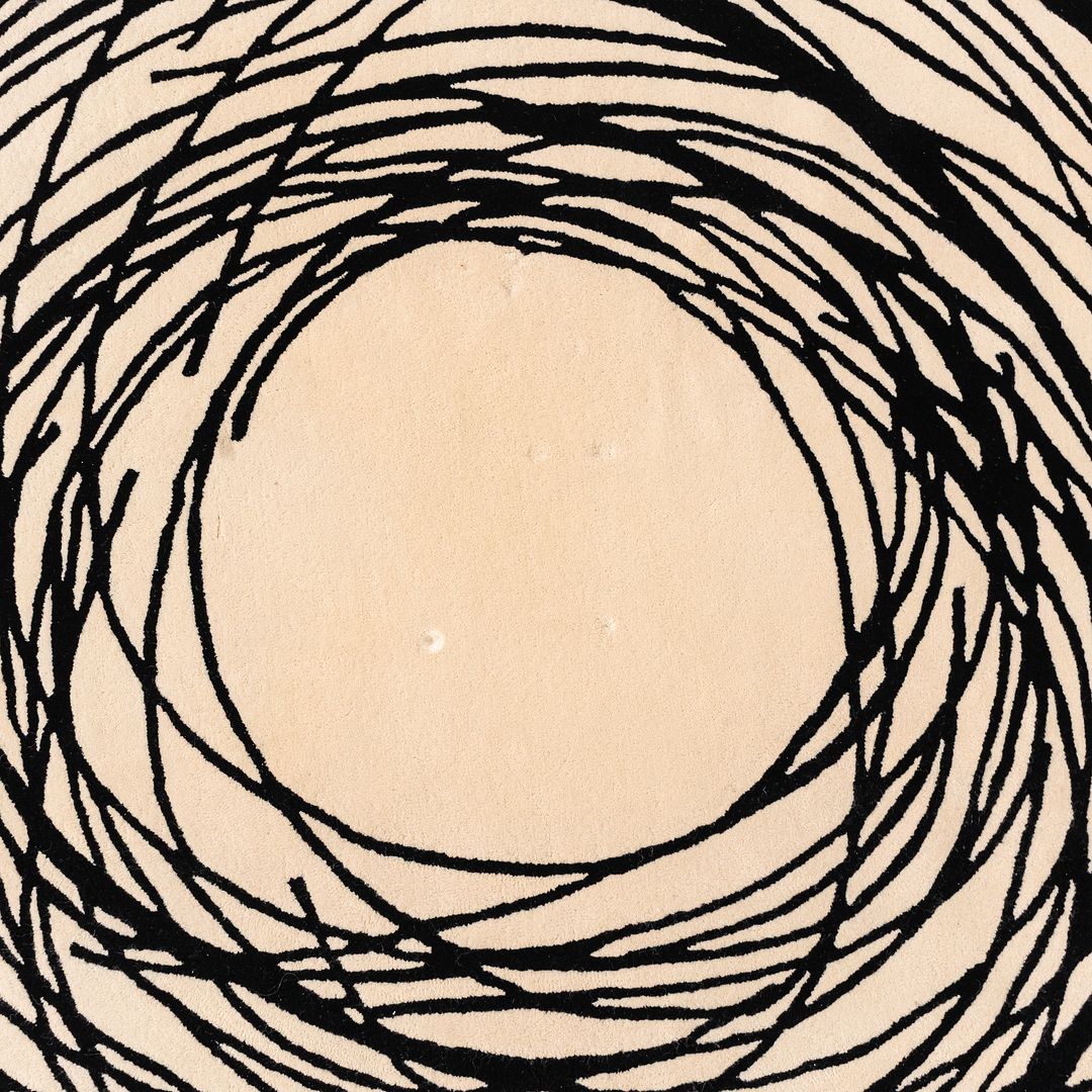 2000s DellaRobbia Studio DR Nest Wool Area Rug 12x12 feet in Warm Wood Tones