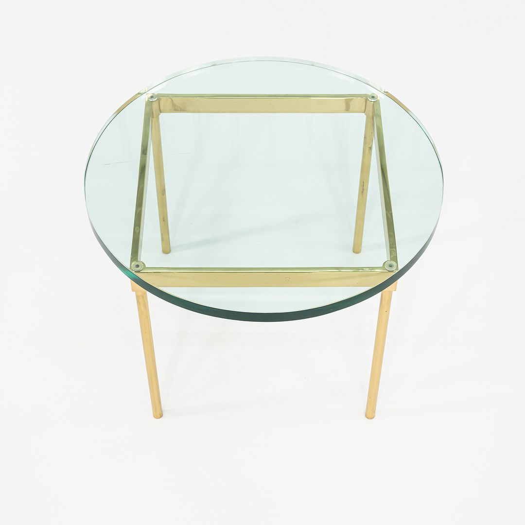 1970s Pair of Bronze and Glass Side Tables Attributed to Ward Bennett 24 inch