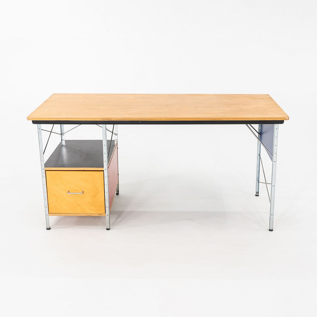 SOLD 2000s Charles and Ray Eames for Herman Miller EDU Multicolor Desk w/ File Drawer