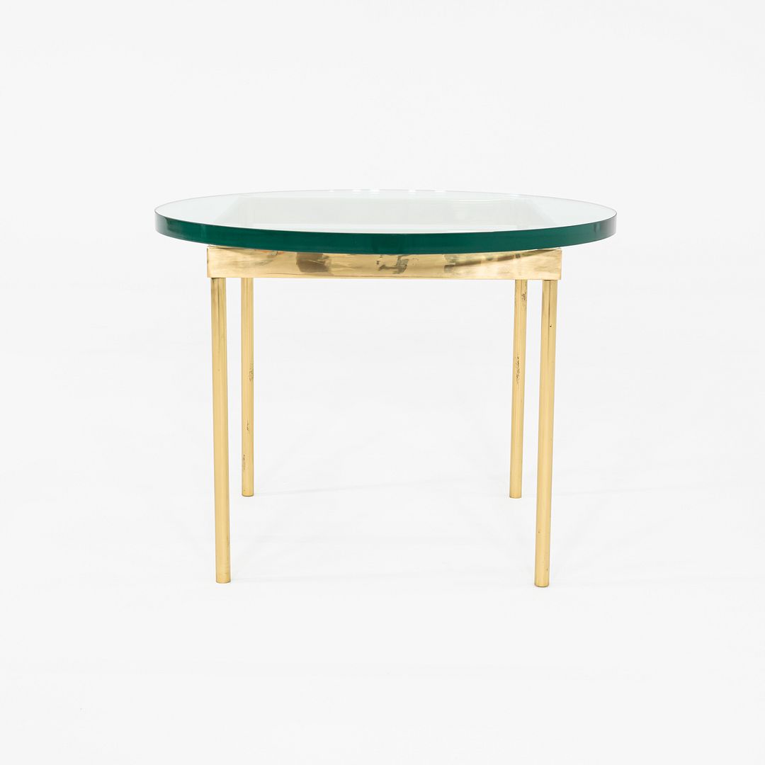 1970s Pair of Bronze and Glass Side Tables Attributed to Ward Bennett 24 inch