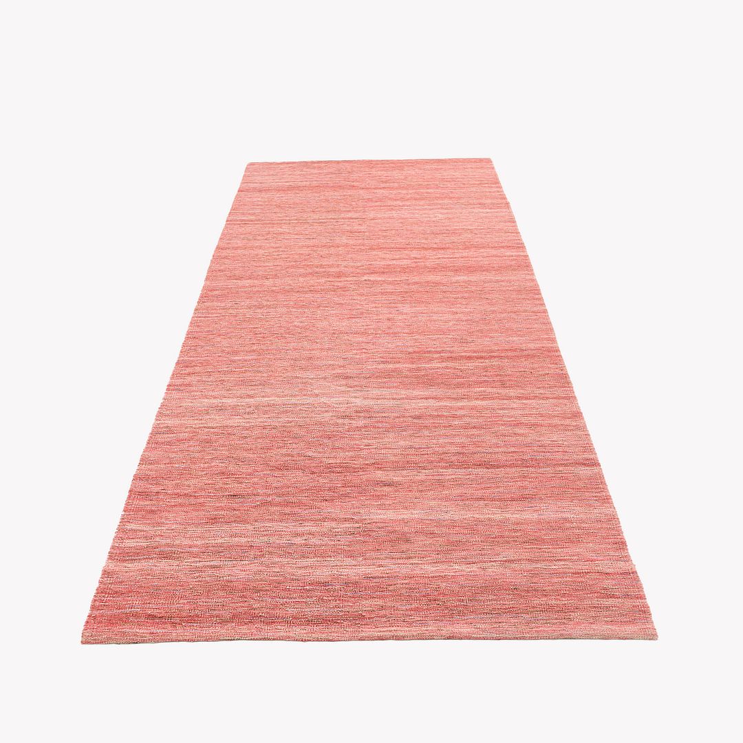 2003 Michaelian & Kohlberg KCast Red Hand Knotted Wool Rug from Genzyme 4x10ft