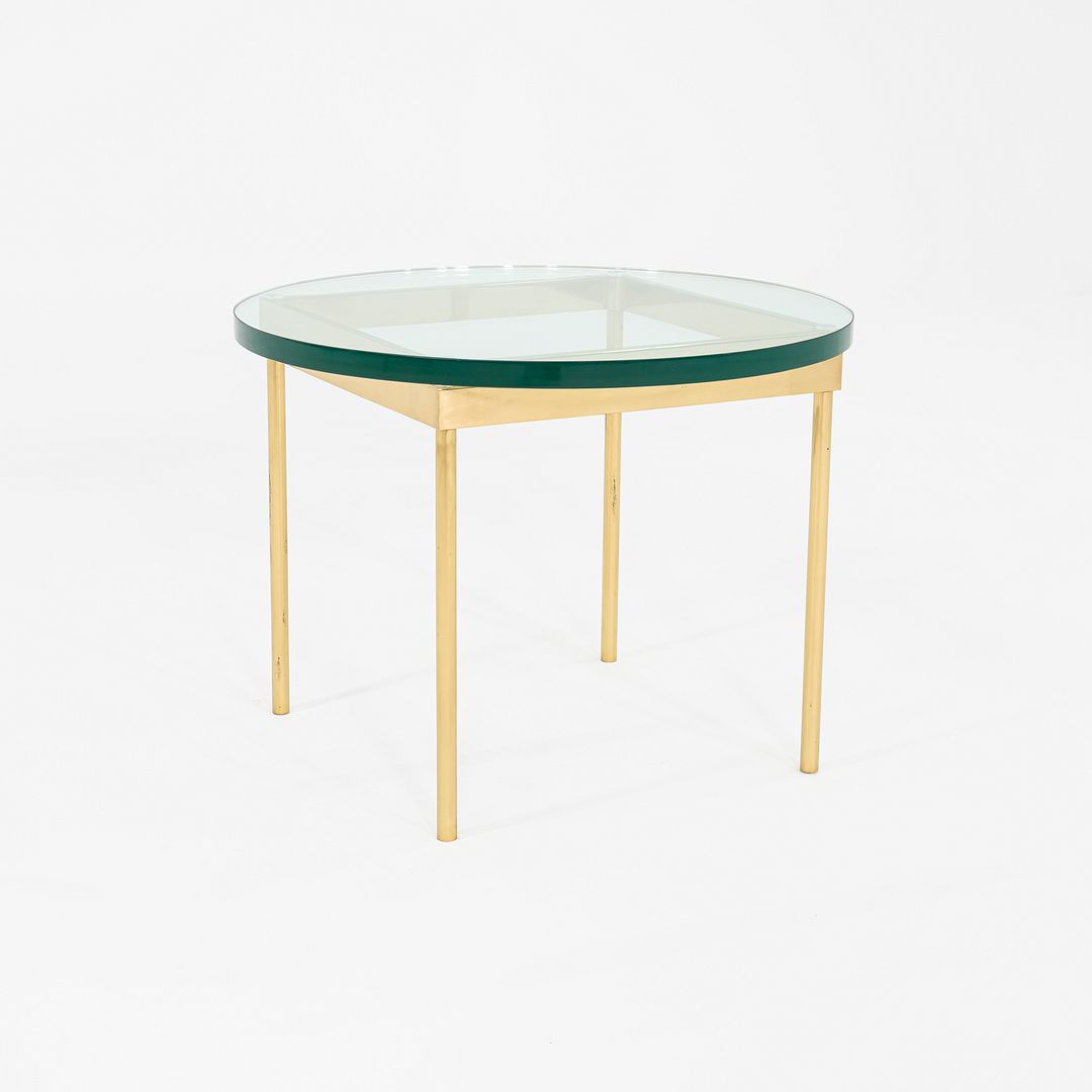 1970s Pair of Bronze and Glass Side Tables Attributed to Ward Bennett 24 inch