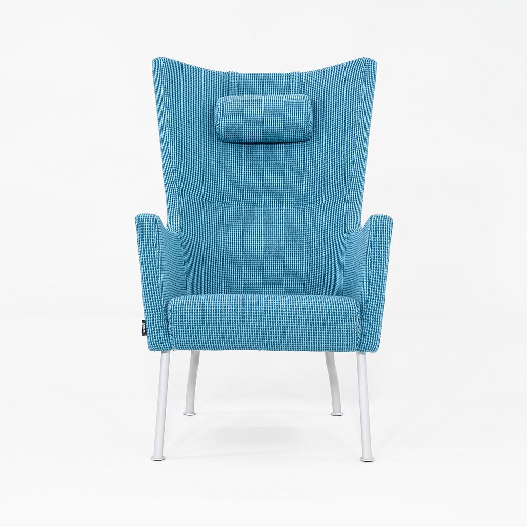 2000s Sofia Dahlen for Swedese Solino Lounge Chair Upholstered in Blue Fabric