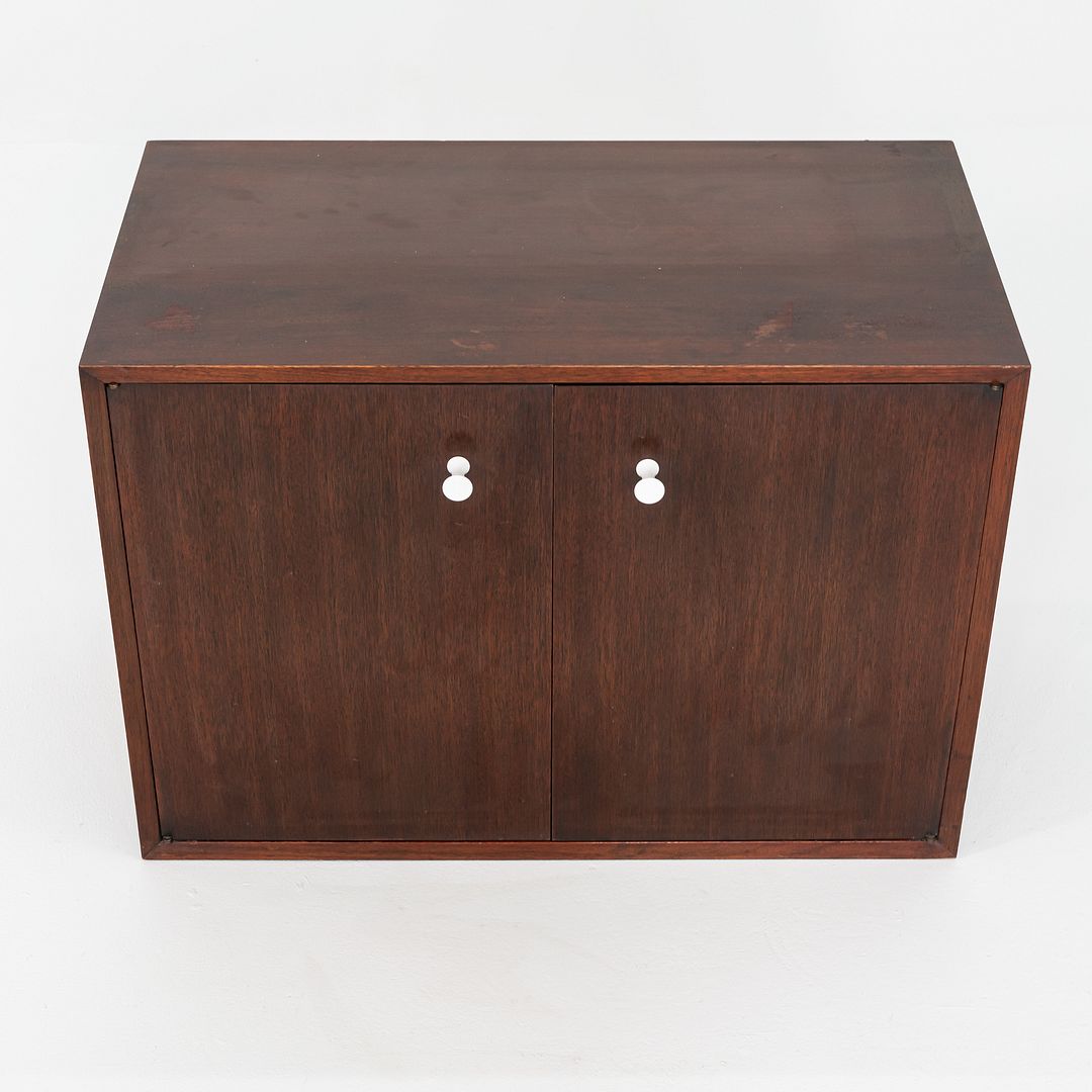 1950s George Nelson Basic Cabinet Series Cabinet in Walnut 34 x 24 x 18 inches