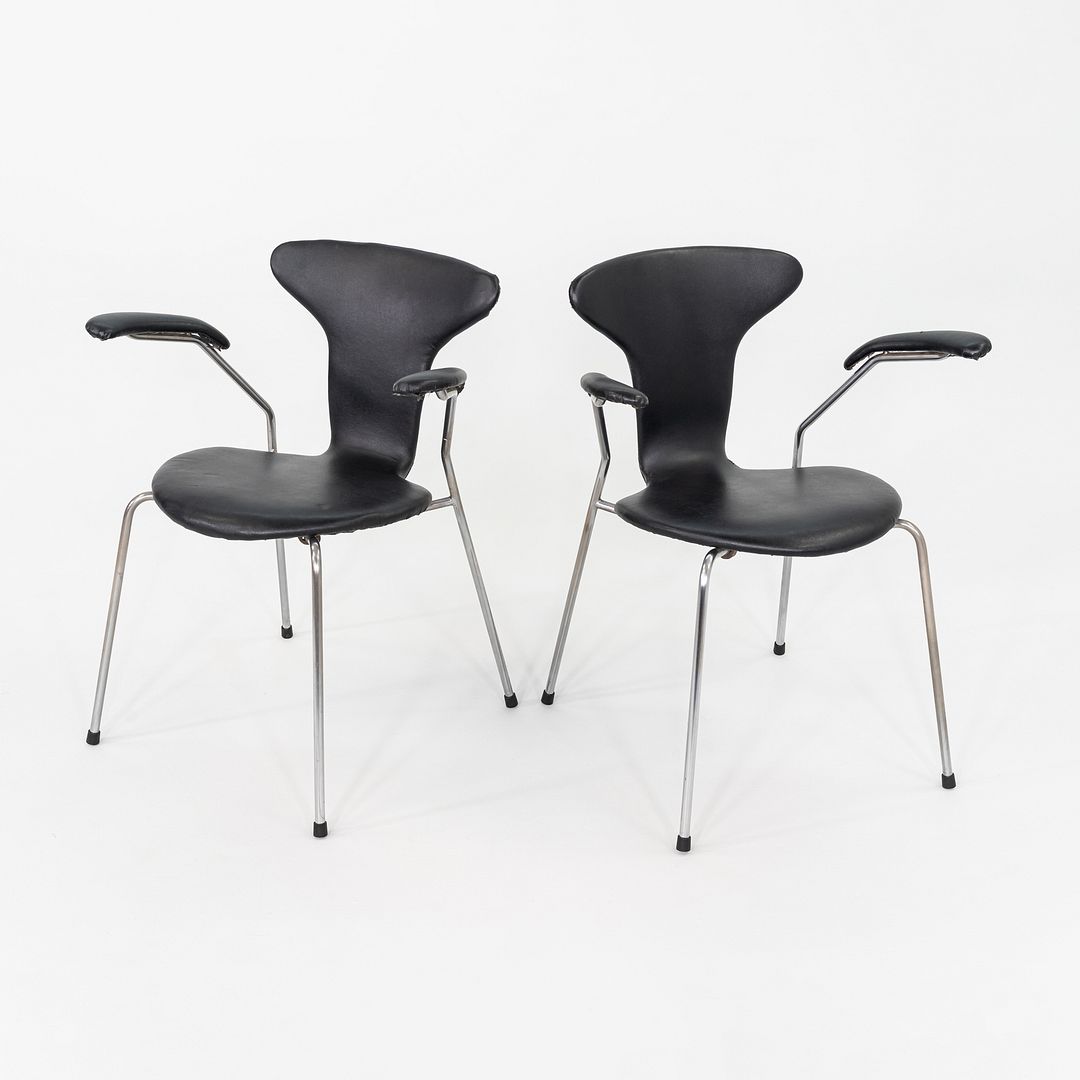 1960s Pair of Arne Jacobsen Fritz Hansen Model 3105 Mosquito Dining Armchairs