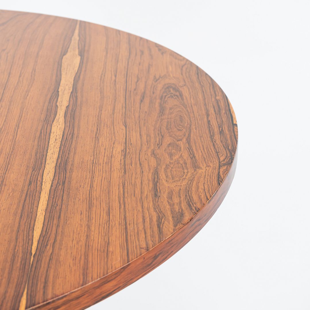 1960s Ward Bennett for Brickel Associates Rosewood and Aluminum Dining Table 42 inch