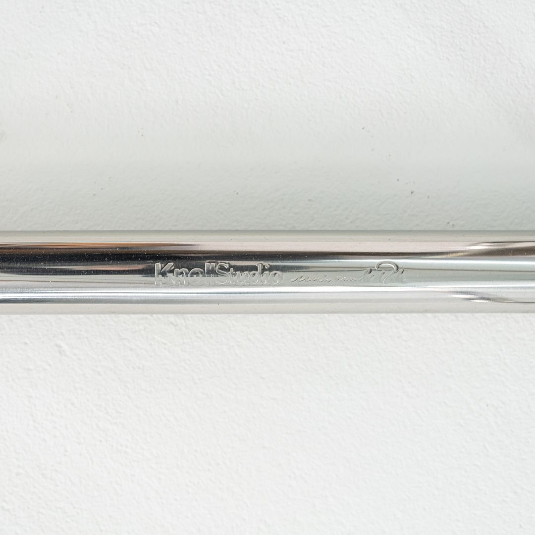 C. 1998 Mies van der Rohe for Knoll MR End / Side Table with Round Glass Top