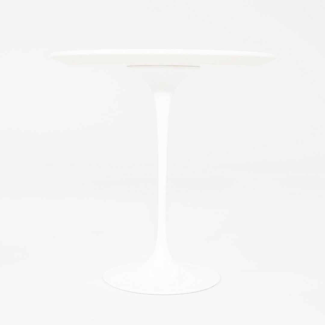 2010s Knoll Eero Saarinen Tulip Side Table with 20" Round Laminate Top in White