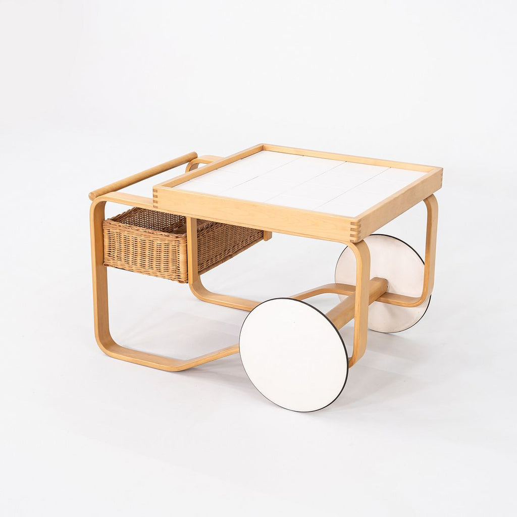 1970s Alvar and Aino Aalto for Artek Tea Trolley in Birch with Ceramic Tile