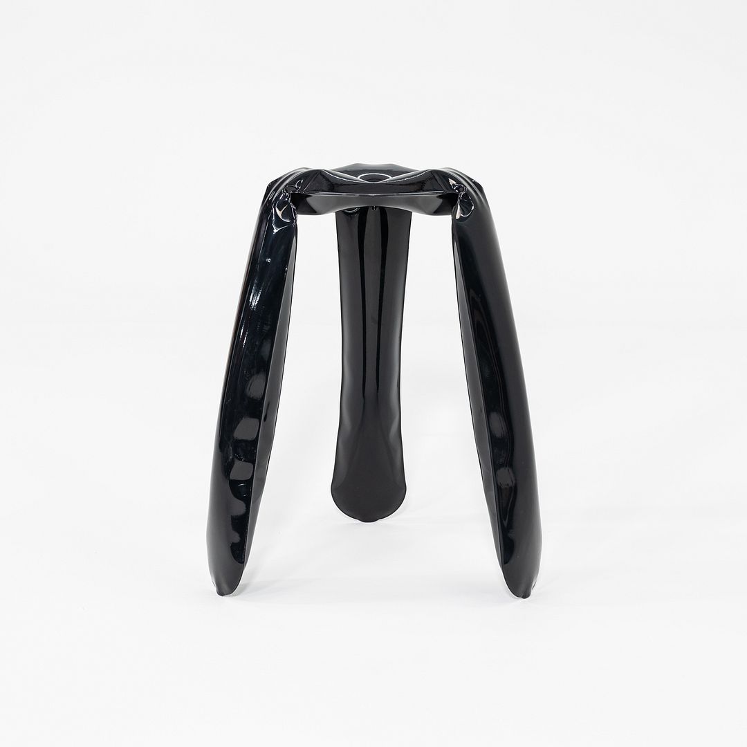 2020s Oskar Zieta for Zieta Plopp Counter Stool Steel w/ Black Finish 8x Avail