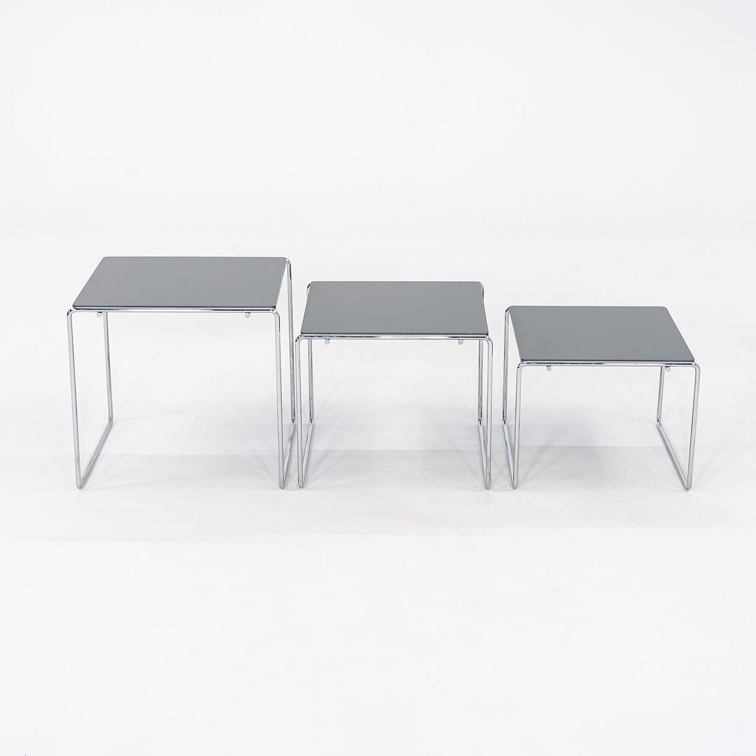 1980s Trio of 'Marcel T' Nesting Tables by Kazuhide Takahama for Cassina in Grey