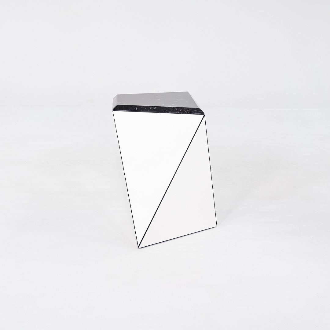 2021 David Adjaye for Knoll Washington Prism Side Table in White / Black Marble
