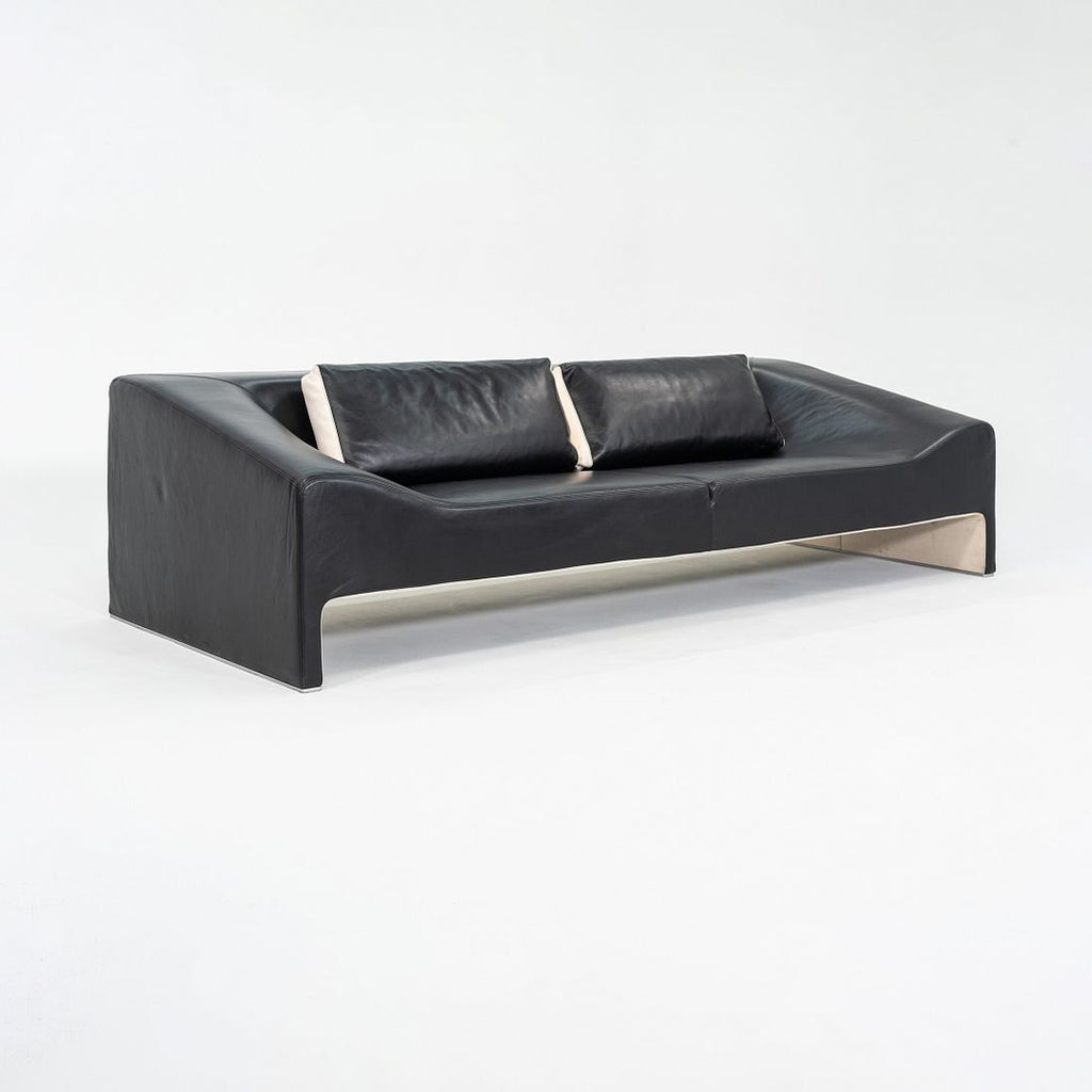 2000s Patricia Urquiola for Moroso Malmo Sofa Upholstered in Black Leather