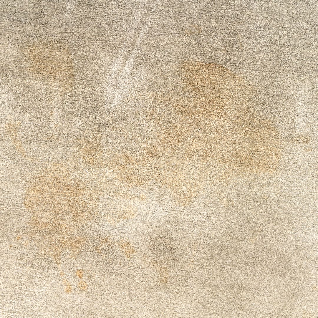 2000s Hand Knotted Large Area Rug in Grey and White from Nepal 11 x 14 feet