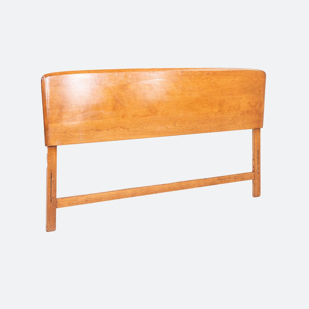 1950s Heywood Wakefield Headboard in Yellow Birch for Full Size Bed USA Made