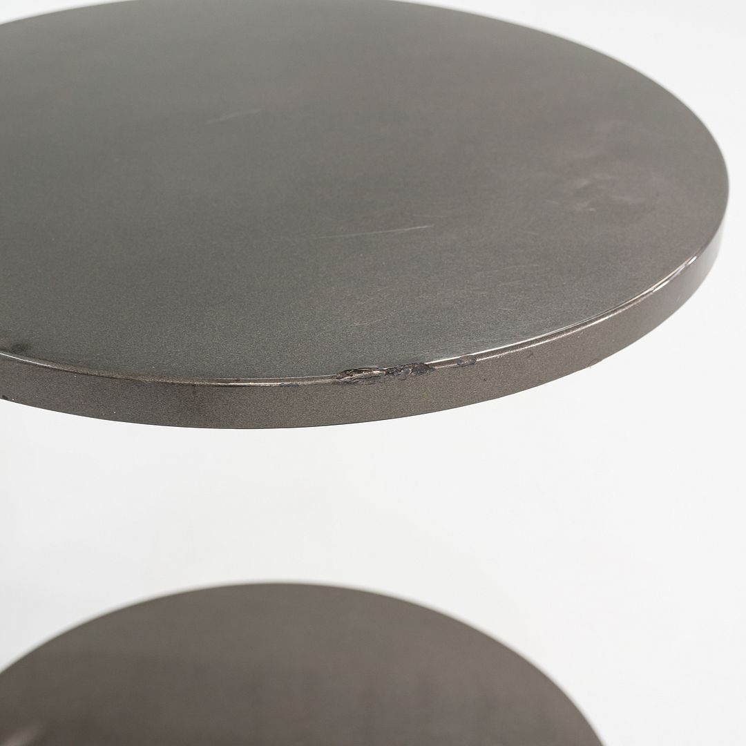 1980s Pace Collection Grey Lacquered Occasional Side / End Table on Casters