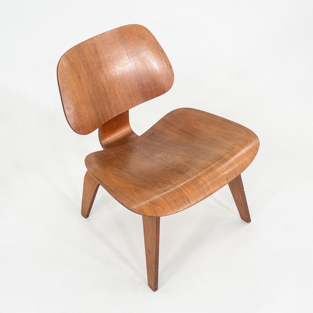 1950s Herman Miller Eames LCW Lounge Chair in Walnut w/ 5-2-4 Screw Pattern