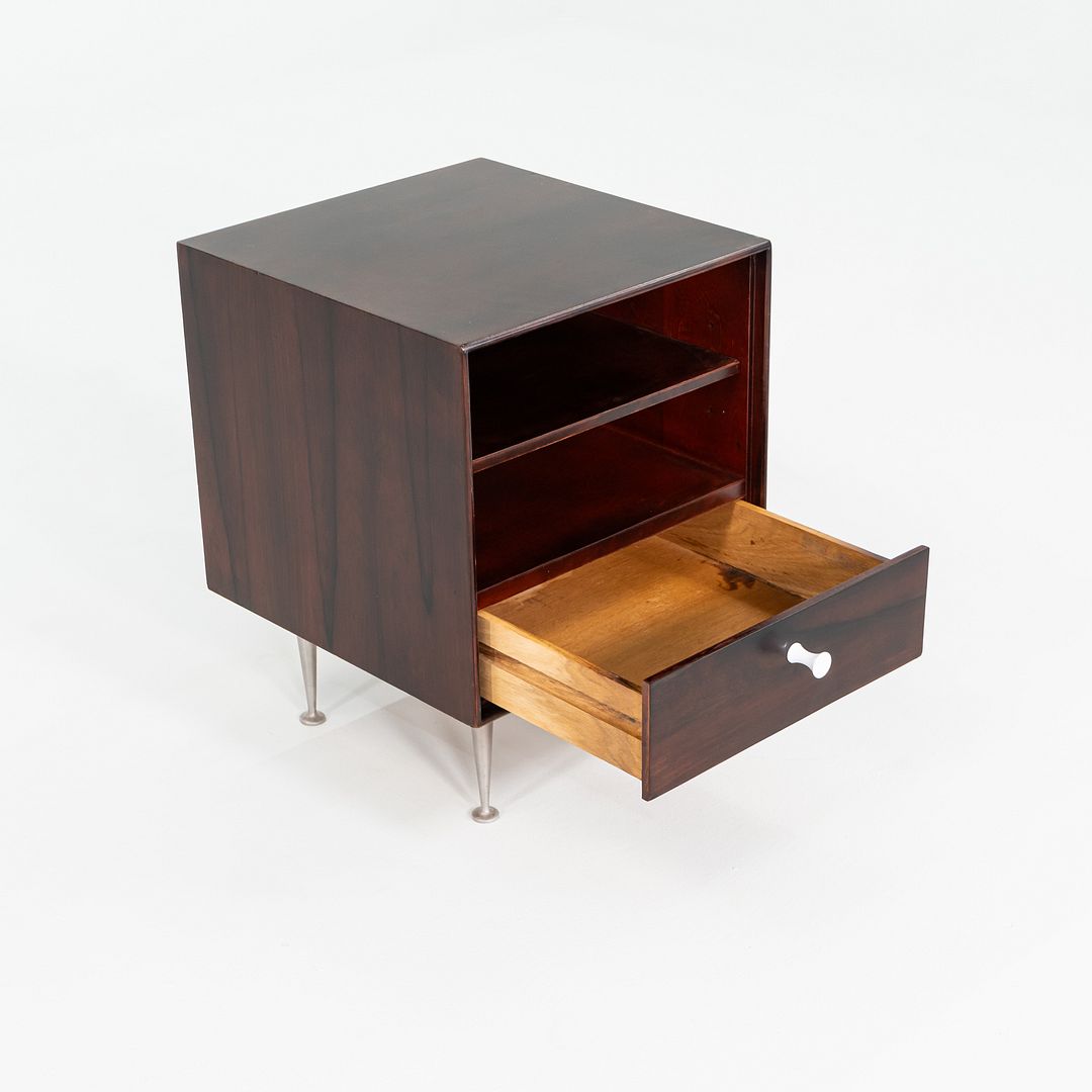 1950s Pair of George Nelson for Herman Miller Thin Edge Rosewood Nightstands